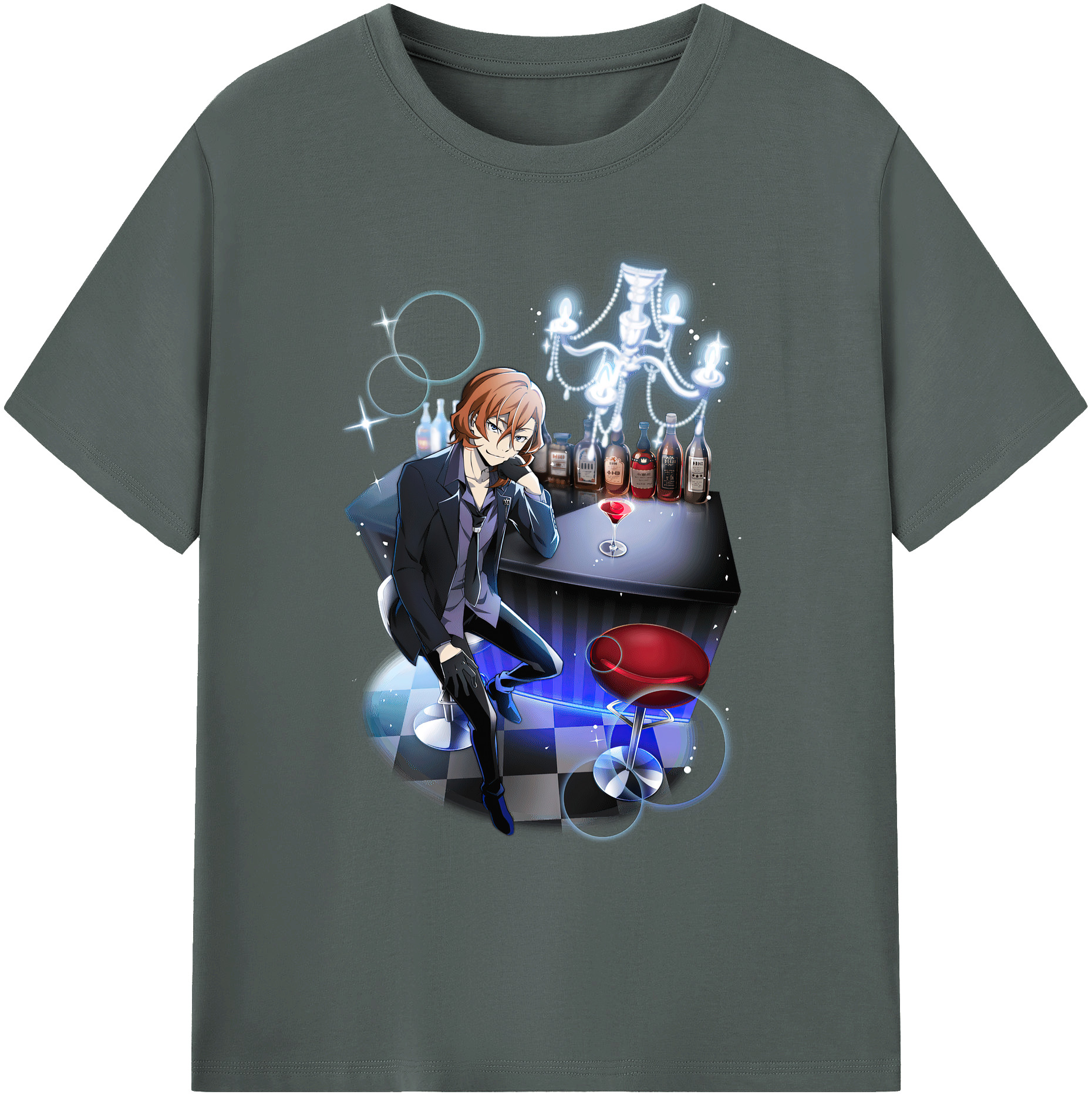 （画像用） 文豪ストレイドッグス Bungo Stray Dogs 綿100％ メンズ半袖Tシャツ｜肌触りやわらか＆通気性